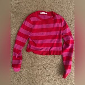 Striped zara top/ sweater